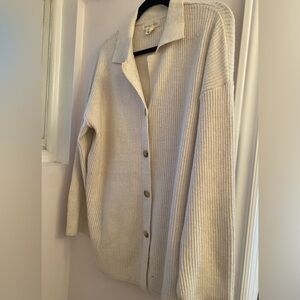 Minimal Ribbed Buttondown Cardigan Knit Jacket